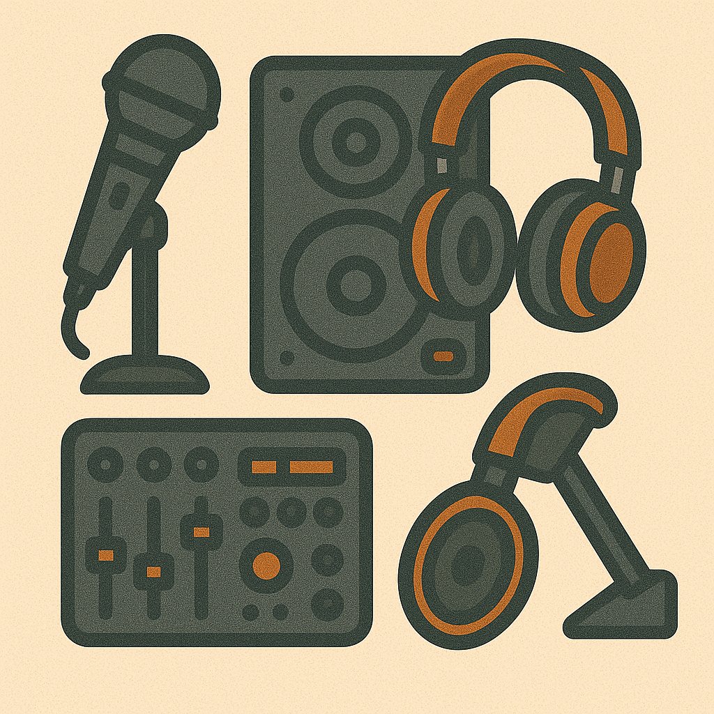 Stage, studio and DJ equipment