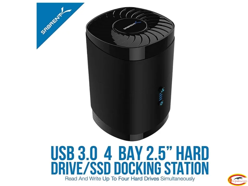 Sabrent USB 3.0 4 Bay 2.5” Hard drive/SSD Docking Station with Fan (DS-4SSD
