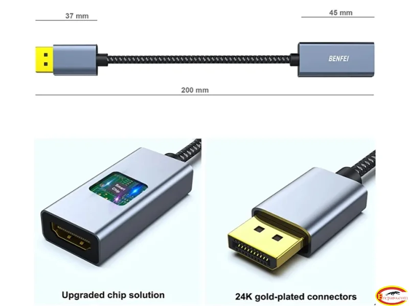 BENFEI DisplayPort to HDMI Adapter, DisplayPort Input to HDMI Output Adapte