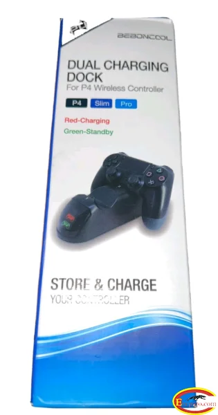 BEBONCOOL Dual Charging Dock PS4 Wireless Controller Slim Pro NEW Sealed.