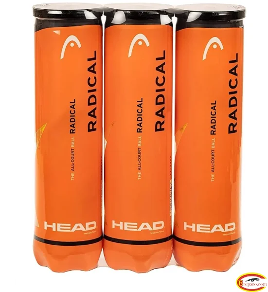 HEAD Radical Tennis Balls, Triple Pack (12 Balls)