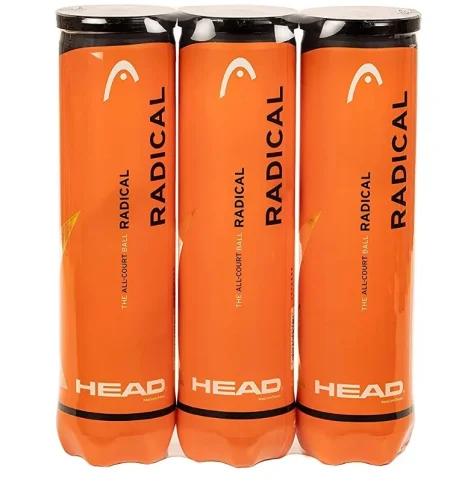 HEAD Radical Tennis Balls, Triple Pack (12 Balls)