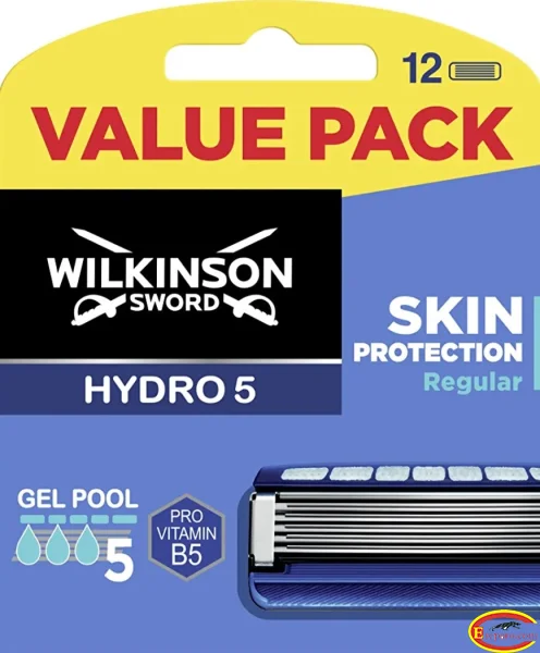 WILKINSON SWORD - Hydro 5 Skin Protection For Men, Regular, 12 x Razor Blad