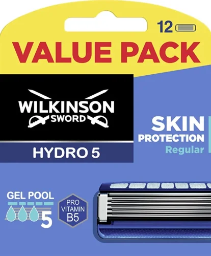 WILKINSON SWORD - Hydro 5 Skin Protection For Men, Regular, 12 x Razor Blad