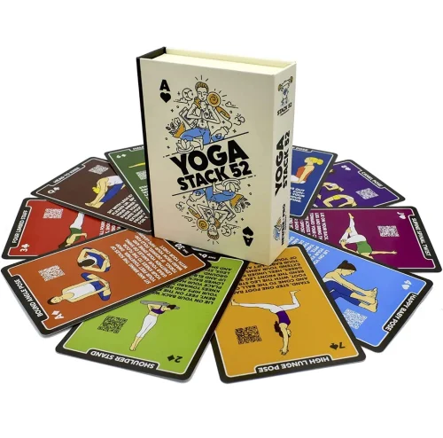 Stack 52 Yoga Exercise Cards: Designed by Certified Yoga Instructor. Video