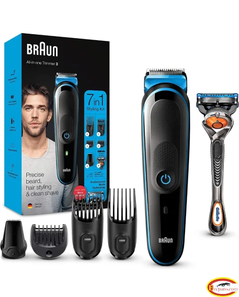 Braun All-in-one Trimmer 3 MGK3245, 7-in-1 Beard Trimmer For Men