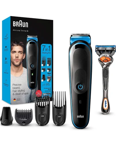 Braun All-in-one Trimmer 3 MGK3245, 7-in-1 Beard Trimmer For Men