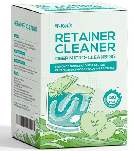 Y-kelin Retainer Cleansing Tablets-120 Tablets Retainer Cleaner 4 Months Su