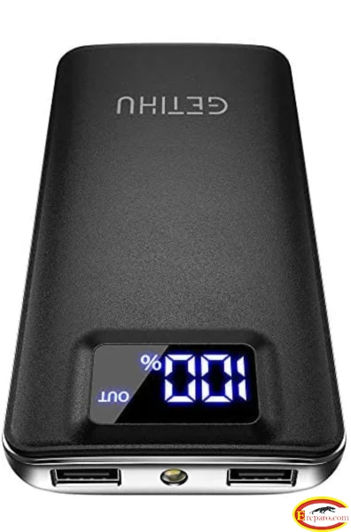 GETIHU Power Bank, 3A High Speed 10000mAh LED Display USB C Portable Charger, USB C