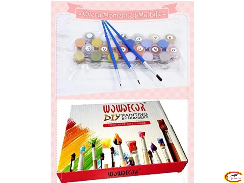 Paint by Numbers Kits for Adults Kids, Number Painting - Anime White Horse Purple Flower Ha