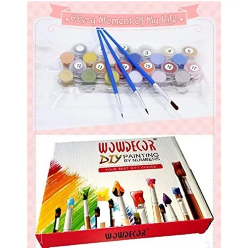 Paint by Numbers Kits for Adults Kids, Number Painting - Anime White Horse Purple Flower Ha