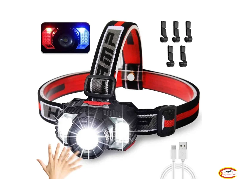 LED Head Torch Rechargeable, Zoomable Super Bright 6000 Lumen 2200 Capacity Battery USB Head ligh