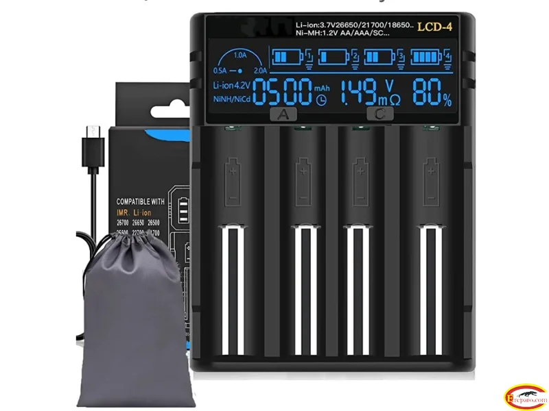 8650 Battery Charger, LCD Screen Can Display Capacity, 2A Fast Universal 18650 Charger