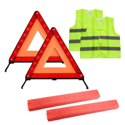 Warning Triangle Kit and Reflective Safety Vest