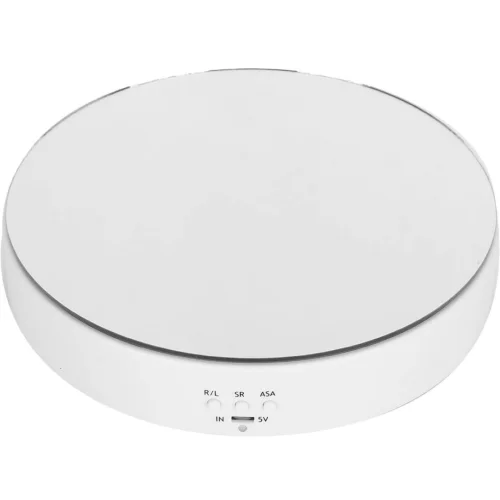 Display Stand Turntable, LED light Two Way Motorized , 10kg Load Bearing Battery/USB Charging for Ph