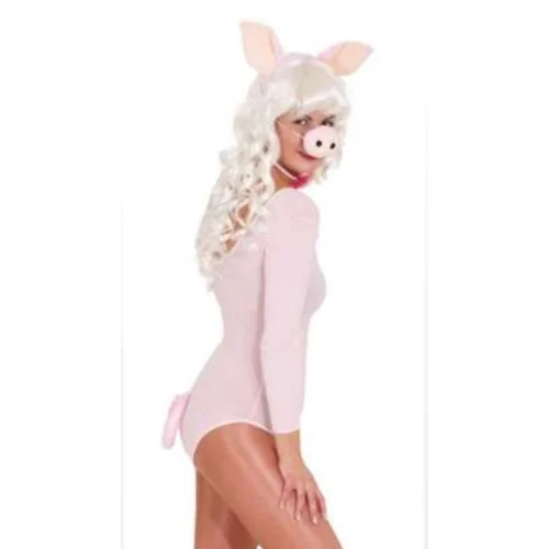 Pig set, headband with ears, nose, bow, tail