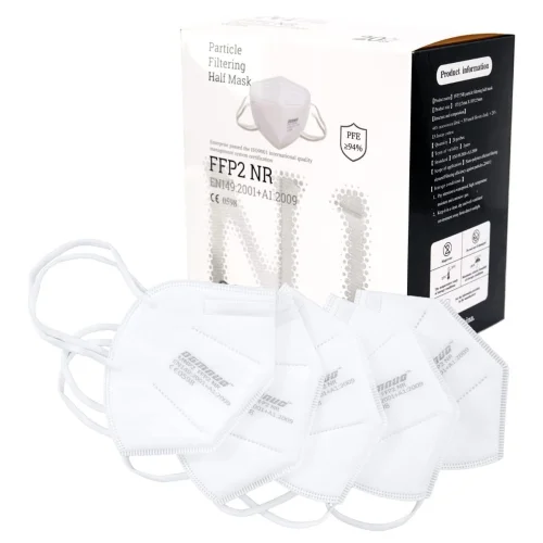 FFP2 Face Masks UK, 20x Pcs, CE 0598 Certified 5 Layers, High BFE Filter Efficiency