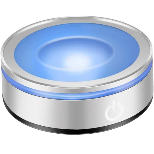 LED Light Base Multicolor Round ShowPlate for 3D Crystal Glass Ball Art with Sensitive Touch Switch