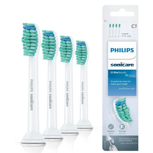 Philips Genuine Sonicare Pro Results Brush Heads, White, Pack of 4