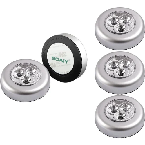 Set LED Battery-Powered Wireless Night Light Stick Tap Touch Lamp Light- 5pcs