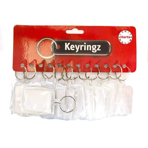 12 pcs Passport Photo Insert Keyrings 35mm x 45mm