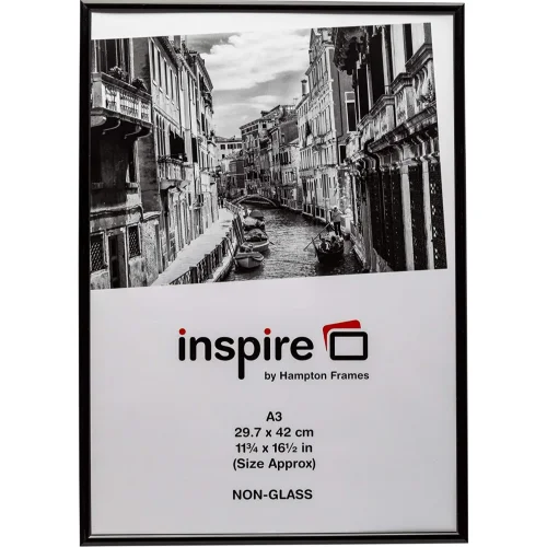 Frame BACKLOADER Range A3 Black Picture Poster Photo Frame Acrylic (Non Glass)