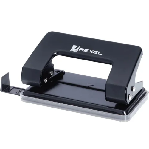 Rexel Student 2 Hole Punch, 8 Sheet Capacity, Adjustable Guide Bar, Metal, Assorted Colours, 62061