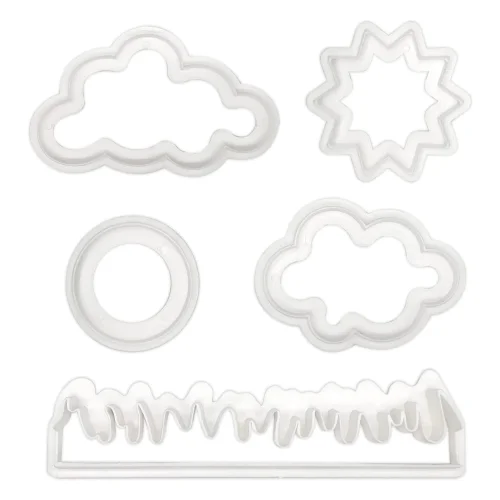 Fondant Cutter, Cloud Cookie Mould Set, 5PCS