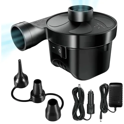 Electric Air Pump 2 in1 Inflator & Deflator for Swimming Ring, Paddling Pools Air pump with 3 Nozzle