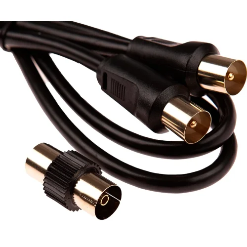 CDL Micro Gold T.V Aerial Cable  With Adapter  1.8m
