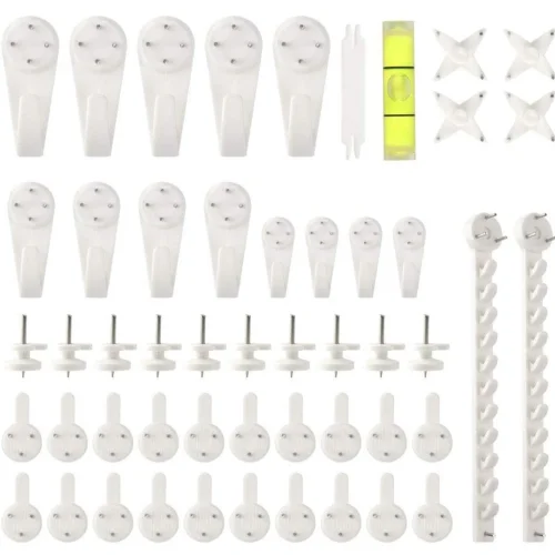 51 Pcs Non-Trace Hanging Hook Multi-Function Hardwall Drywall  Set for Hanging Paintings