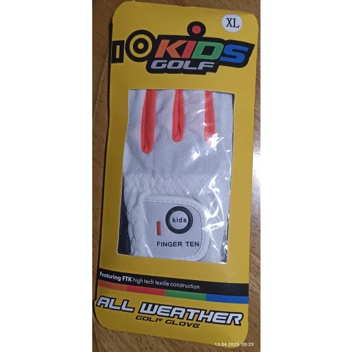 Golf Gloves Kids Left Handed All Weather Grip 2 Pack Age 9-10 XL