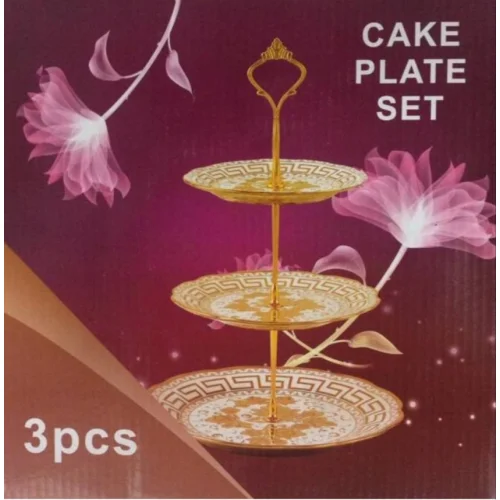CAKE PLATE SET 3 PCS