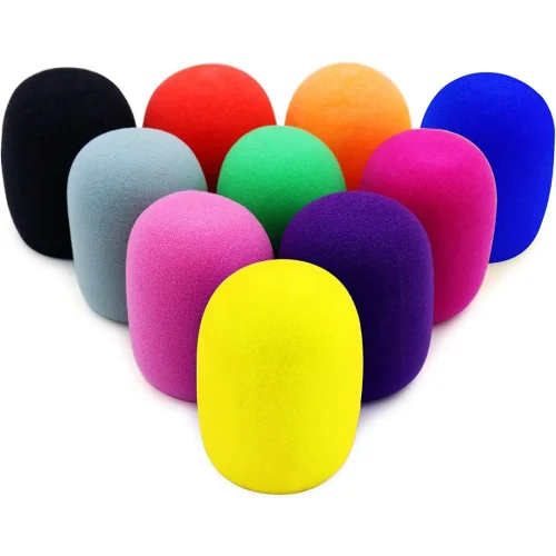 10 Pack Microphone Foam Cover Colorful Foam Mic Covers Handheld Microphone Windscreen