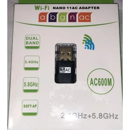 USB Wireless Adapter AC600M, Wi-Fi Dongle 600mbps Dual Band 2.4G/5.8G J194