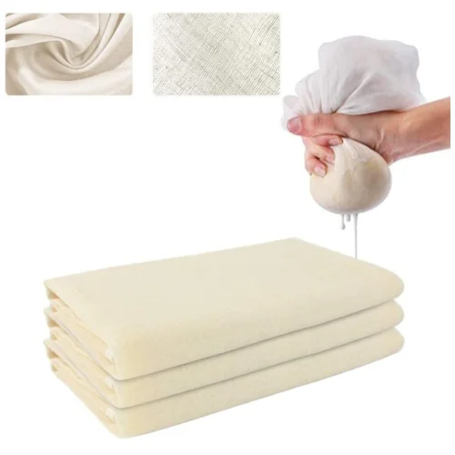 Muslin Cloths for Cooking Pack of 3 -50 x 50 cm- 100% Unbleached 90 Grade Cotton Cheesecloth