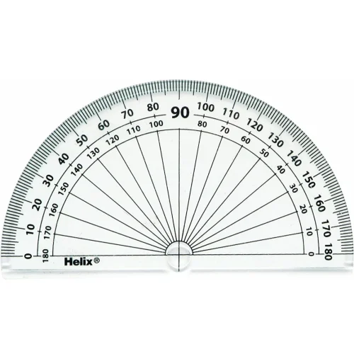Helix 10cm 180 degree Protractor - Box of 50