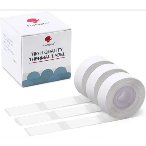 Phomemo DP1240-125T3  Label, 3 Rolls Label 12mm x 40 mm,  D30 multifunctional thermal label.