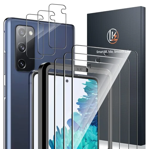 Screen Protector for Samsung Galaxy S20 6.5 Inch, 3 Pack Front Glass and 3 Pack Camera Lens - 6 pack