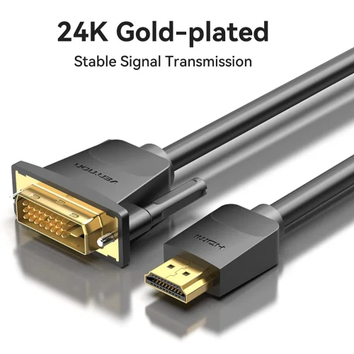 HDMI to DVI Cable, Bi-Directional DVI-D 24+1 Male to HDMI Male High Speed Adapter 1080P Full HD