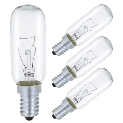 Comyan 40W Cooker Hood Light Bulb, E14 SES Appliance Lamp 320lm, T25 Tubular Bulb 2700K e- 4Pack
