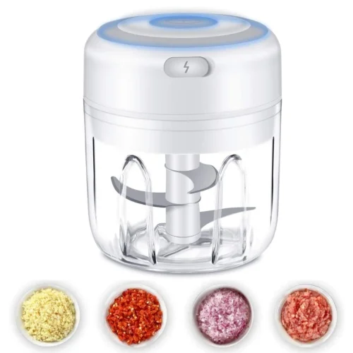 Electric Mini Garlic Chopper, Food Chopper, Wireless Portable Kitchen Food Mixer with USB Charging