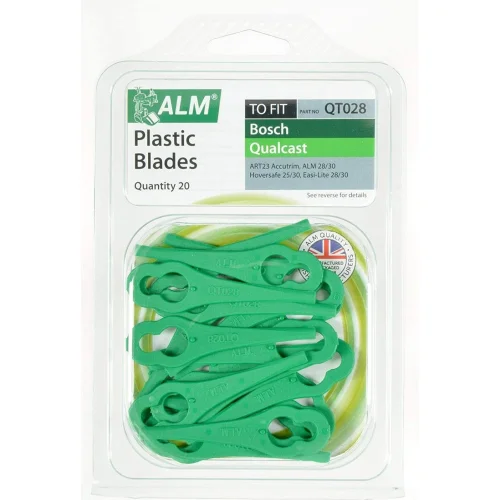 20x ALM QT028 plastic blades suitable for Gtech Qualcast Bosch and Sovereign
