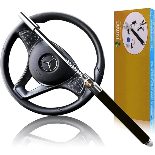Steering Wheel Lock Universal Car Lock Anti-Theft Device Retractable Steering Lock with 3 Keys