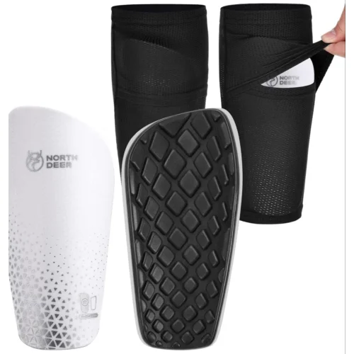Kids Adults Football Shin Guards incl. Sleeves with Optimized Insert Pocket - Protective Shin Pads