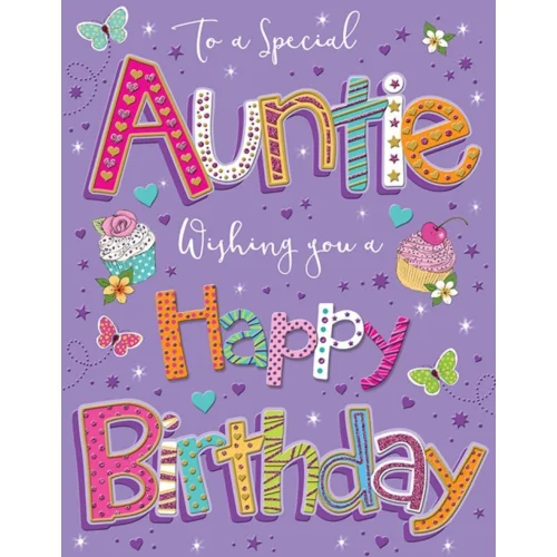 Birthday Card Auntie - 8 x 6 inches