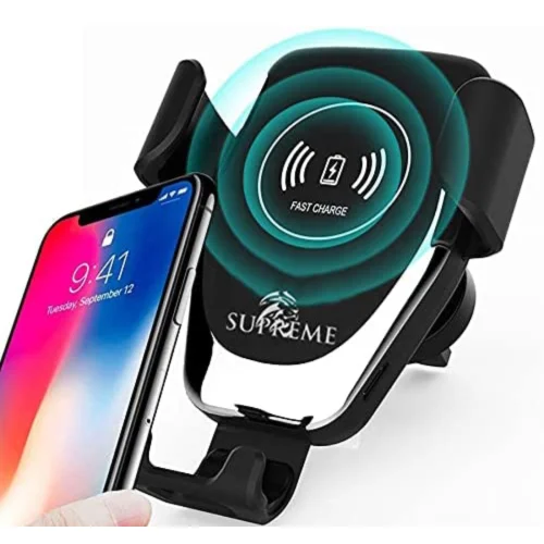 Universal Wireless Car Charger, 10W/7.5W/5W/20W/15W Qi Fast Charging Phone Holder for Car Air Vent