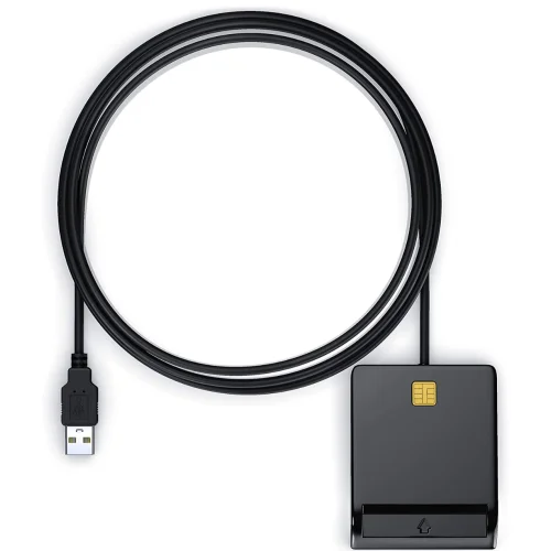 USB Chip/Smart Card Reader -Plug & Play  Power/Led/USB Bus Powered HBCI Capable
