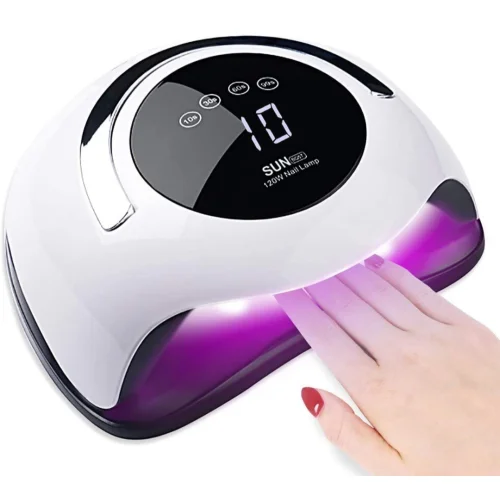 UV LED Nail Lamp, 120W Faster Nail Dryer for Gel Polish Nail Light with 4 Timer Setting Touch Screen