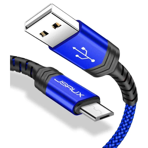 Micro USB Cable Android Charger, JSAUX -2-Pack 2M Micro USB Android Charger Cable Nylon Braided Cord